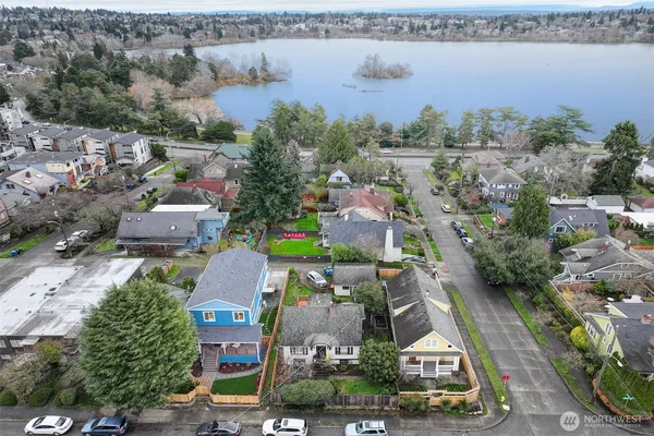 an aerial view of multiple house
