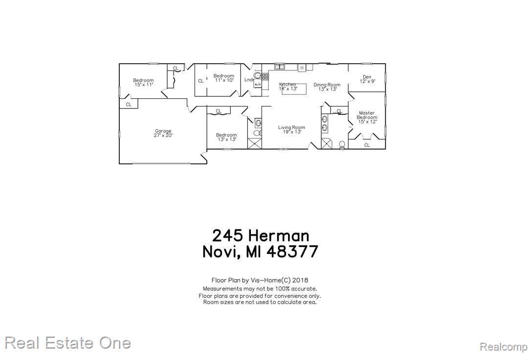 245 Herman Street Novi, MI 48377 - Photo 27 of 28 Floor Plan