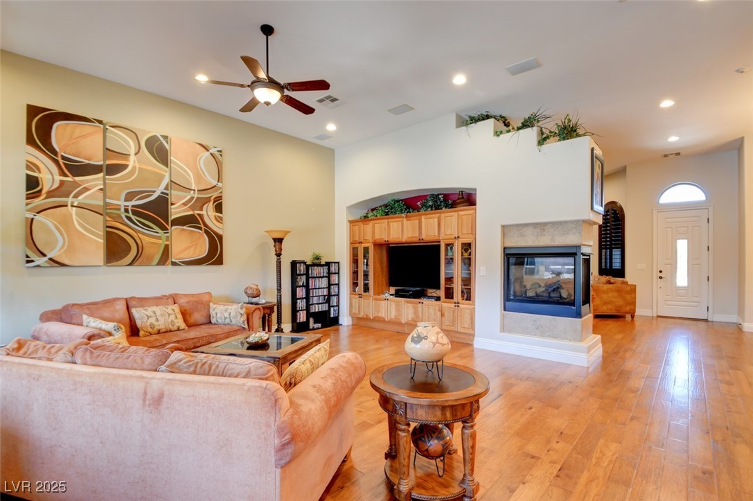 8465 West Picket Ridge Court Las Vegas, NV 89143 - Photo 13 of 51 High ceilings with illuminated ceiling fans throughout