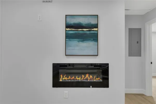 a picture of a bench in a room