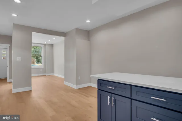 a view of a hallway with closet