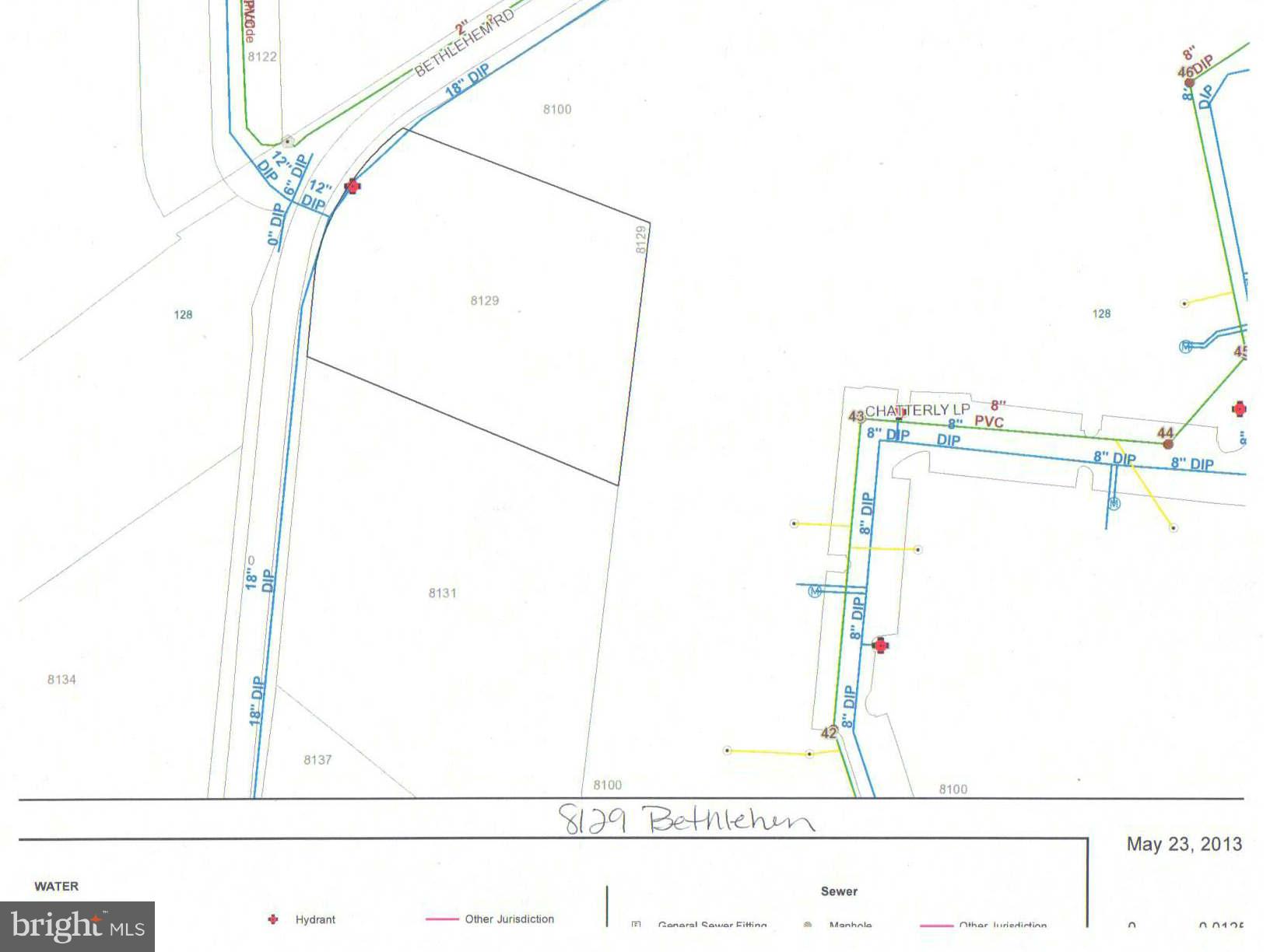 8129 Bethlehem Road Manassas, VA 20109 - Photo 17 of 19 SEWER and WATER MAP