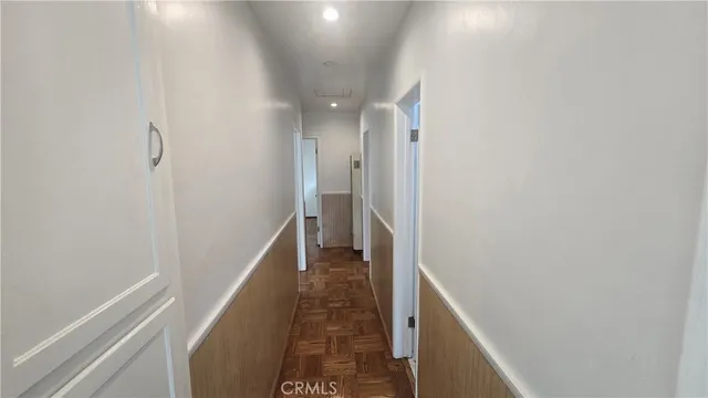 a view of hallway with stairs