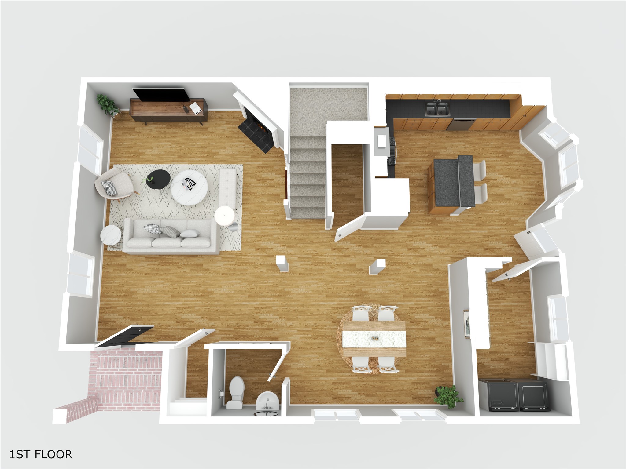 607 Travis Street, Unit 9 Webster, TX 77598 - Photo 31 of 32 First-floor plan provides an easy look at the flow of the main living spaces.