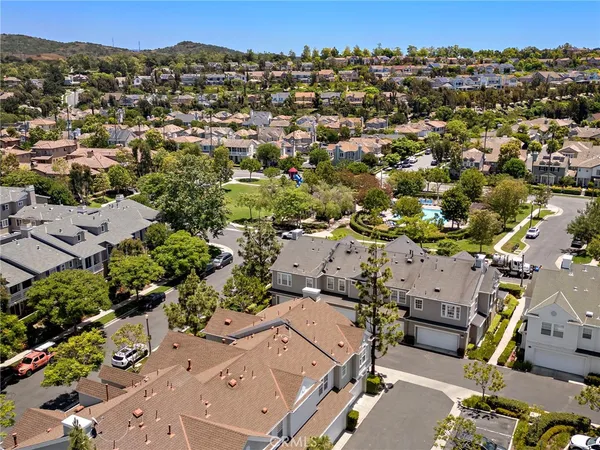 an aerial view of multiple house
