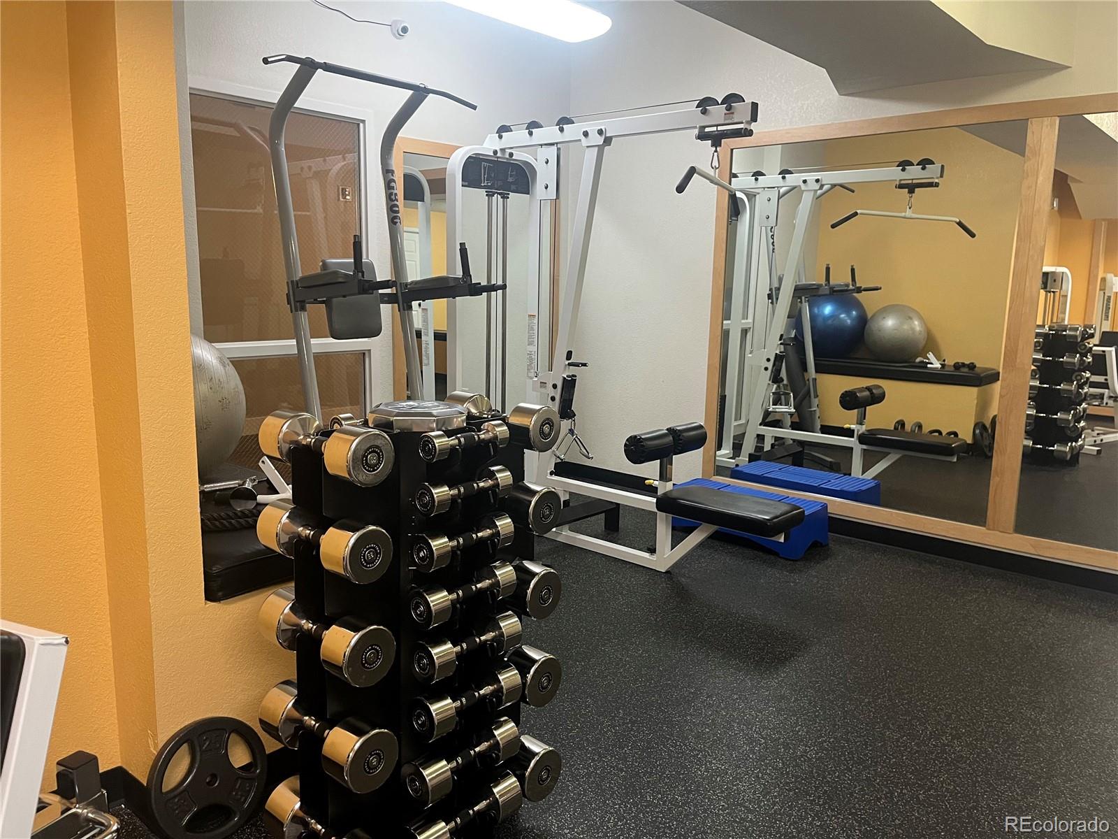 444 17th Street, Unit 404 Denver, CO 80202 - Photo 25 of 37 a view of a room with gym equipment