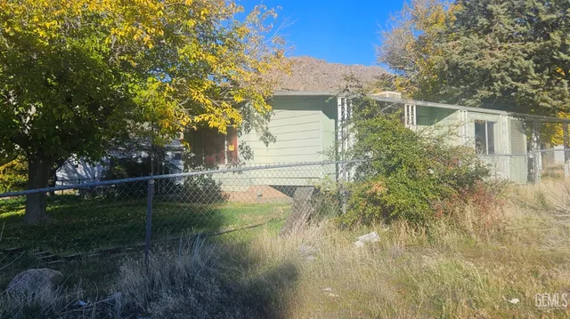 a view of large trees with a big yard