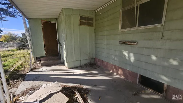 a view of a door of the house