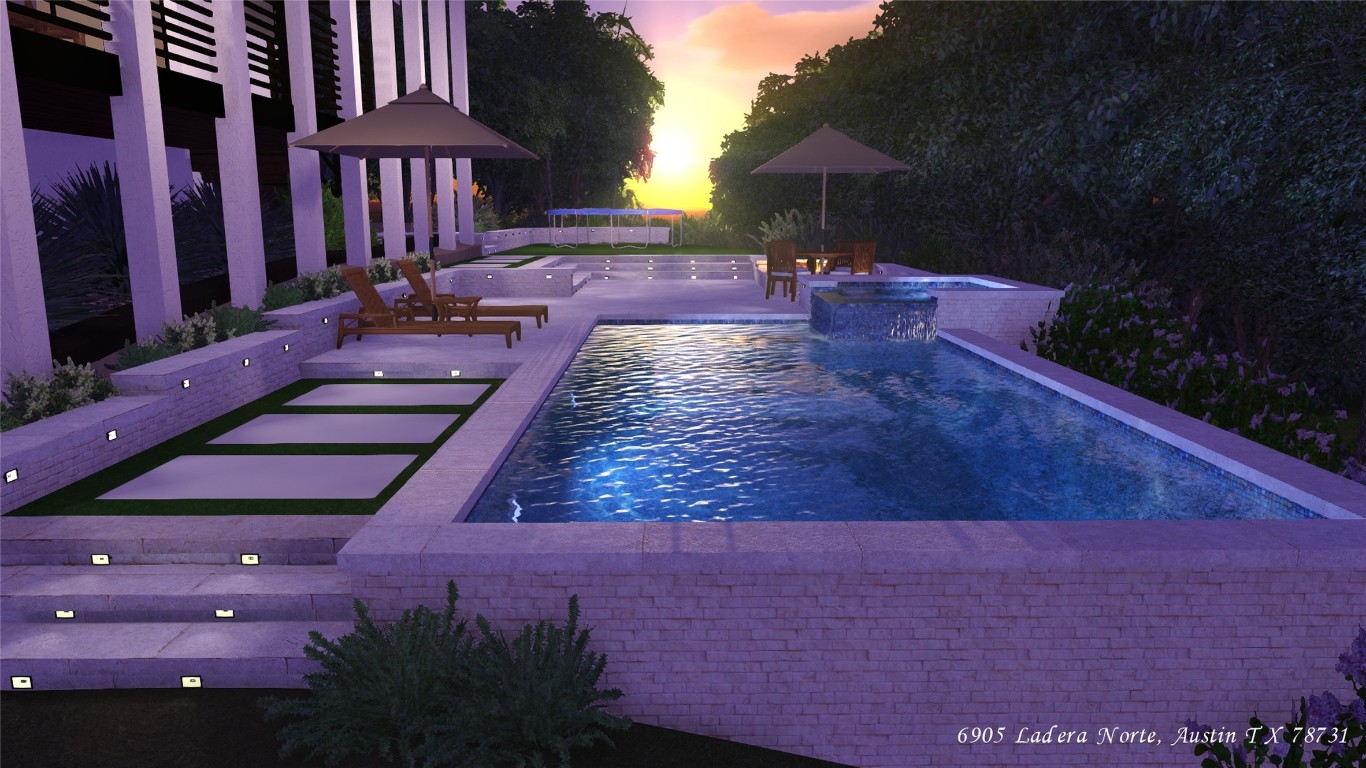 6905 Ladera Norte Austin, TX 78731 - Photo 38 of 40 a view of a backyard with sitting area