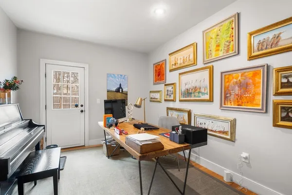 a bathroom with a shower and a sink