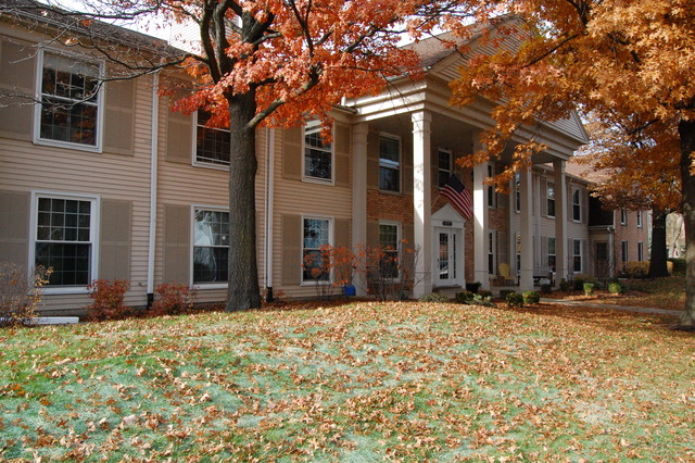 1072 Spring Garden Circle, Unit 4 Naperville, IL 60563 - Photo 12 of 18 a view of a building with snow on the roadside