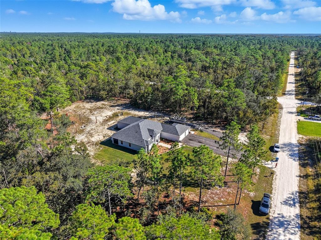 18166 Ramsey Road Weeki Wachee, FL 34614 - Photo 52 of 57 an aerial view of residential house with outdoor space and trees all around