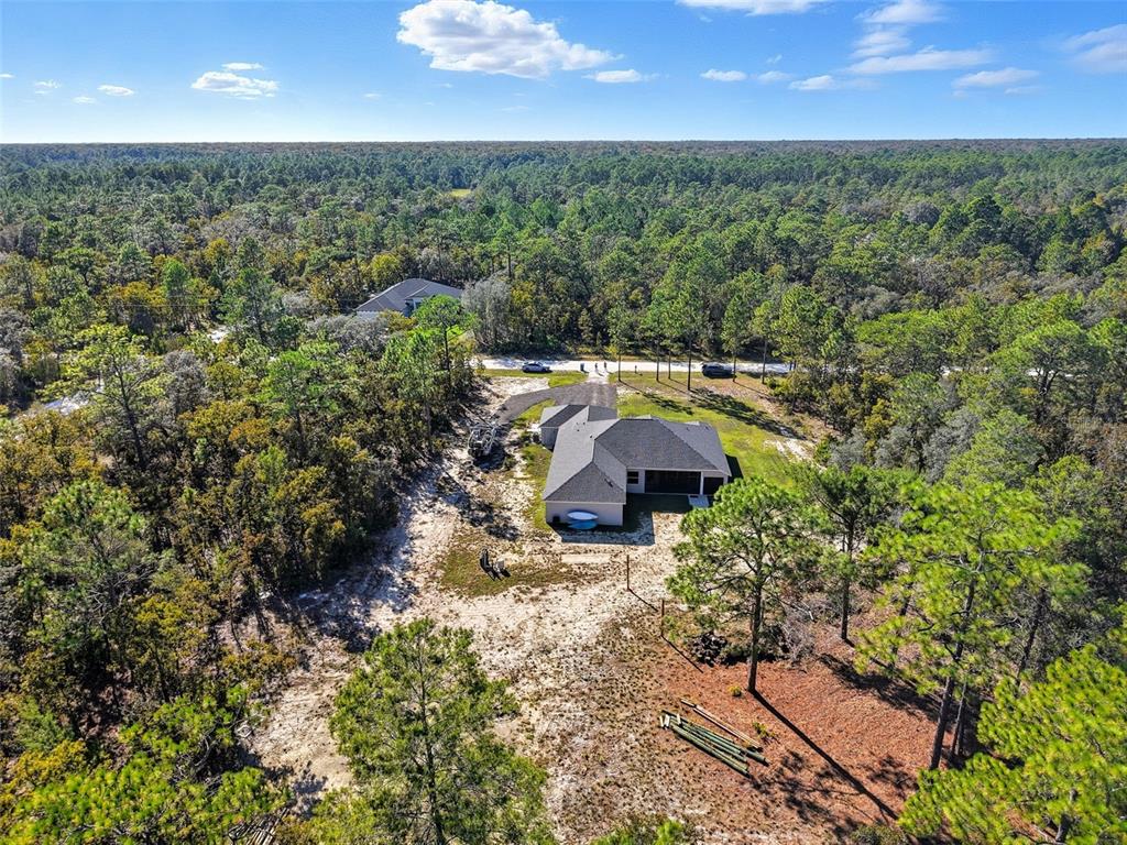 18166 Ramsey Road Weeki Wachee, FL 34614 - Photo 54 of 57 an aerial view of a house with a yard