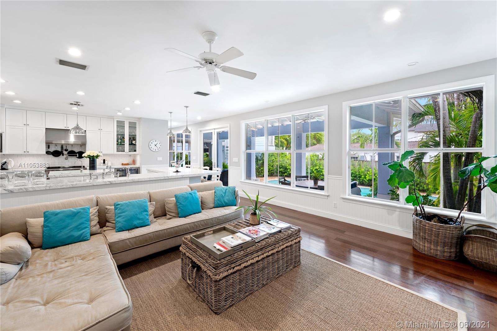 280 Woodcrest Road Key Biscayne, FL 33149 - Photo 13 of 41 a living room with furniture and a large window