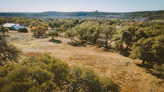a view of empty yard with trees
