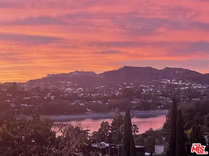 a view of city and mountain