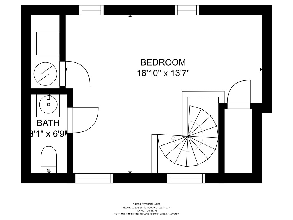 411 Thames Street, Unit 2 Newport, RI 02840 - Photo 15 of 16 Bedroom level