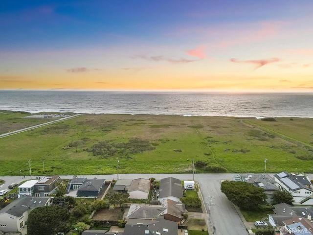 a view of an ocean from a building