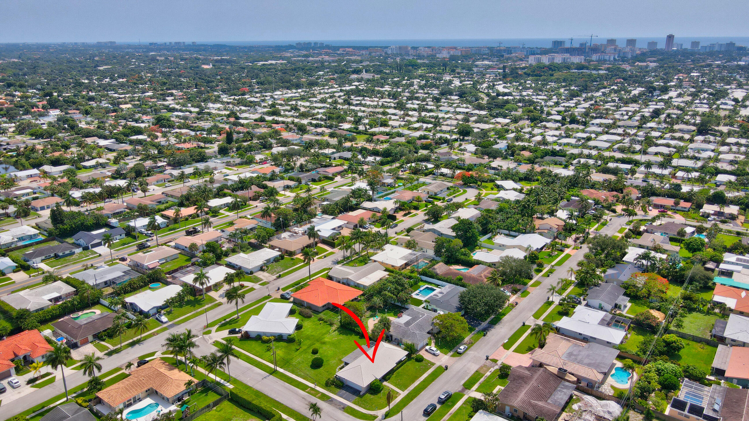 1099 Southwest 13th Place Boca Raton, FL 33486 - Photo 35 of 45 an aerial view of residential houses with outdoor space and street view