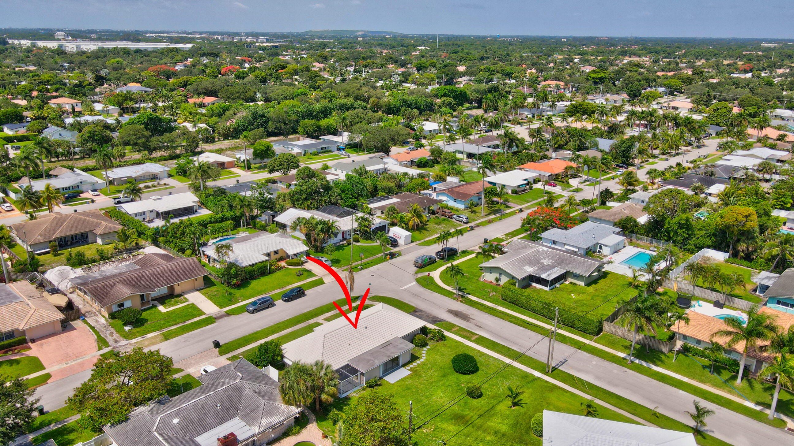 1099 Southwest 13th Place Boca Raton, FL 33486 - Photo 38 of 45 an aerial view of residential houses with outdoor space