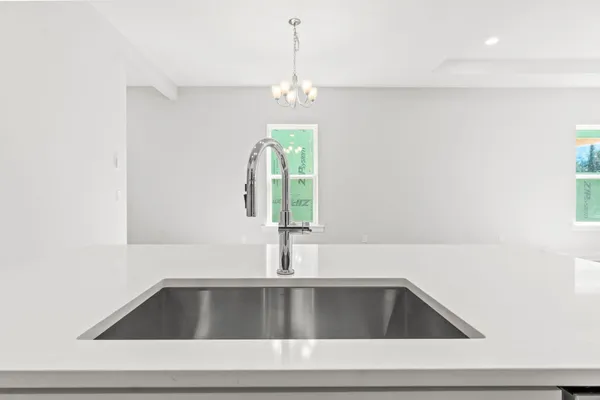 a close view of sink and tap