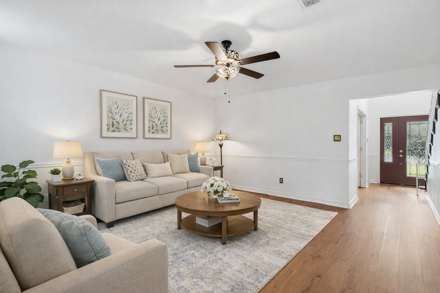 10 East Broken Oak Court Spring, TX 77381 - Photo 12 of 31 Virtually staged living room.