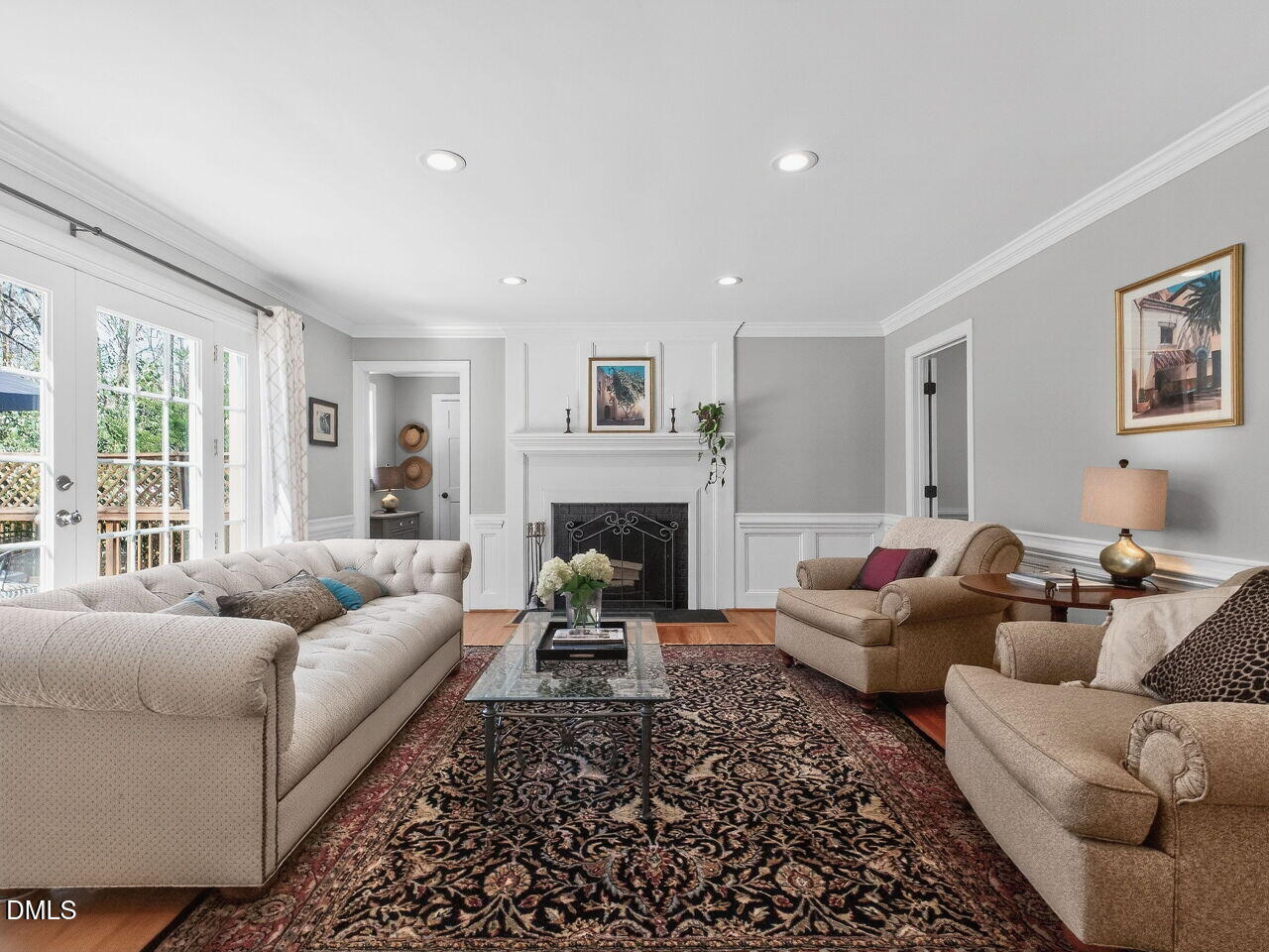 1917 Hamrick Drive Raleigh, NC 27615 - Photo 11 of 23 a living room with furniture and a fireplace