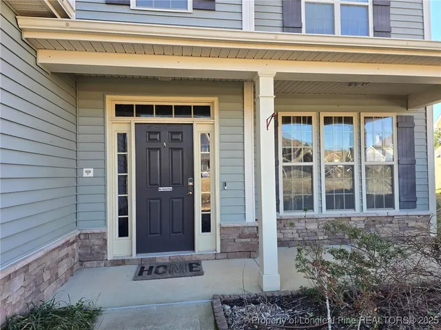 a front view of a house with shower