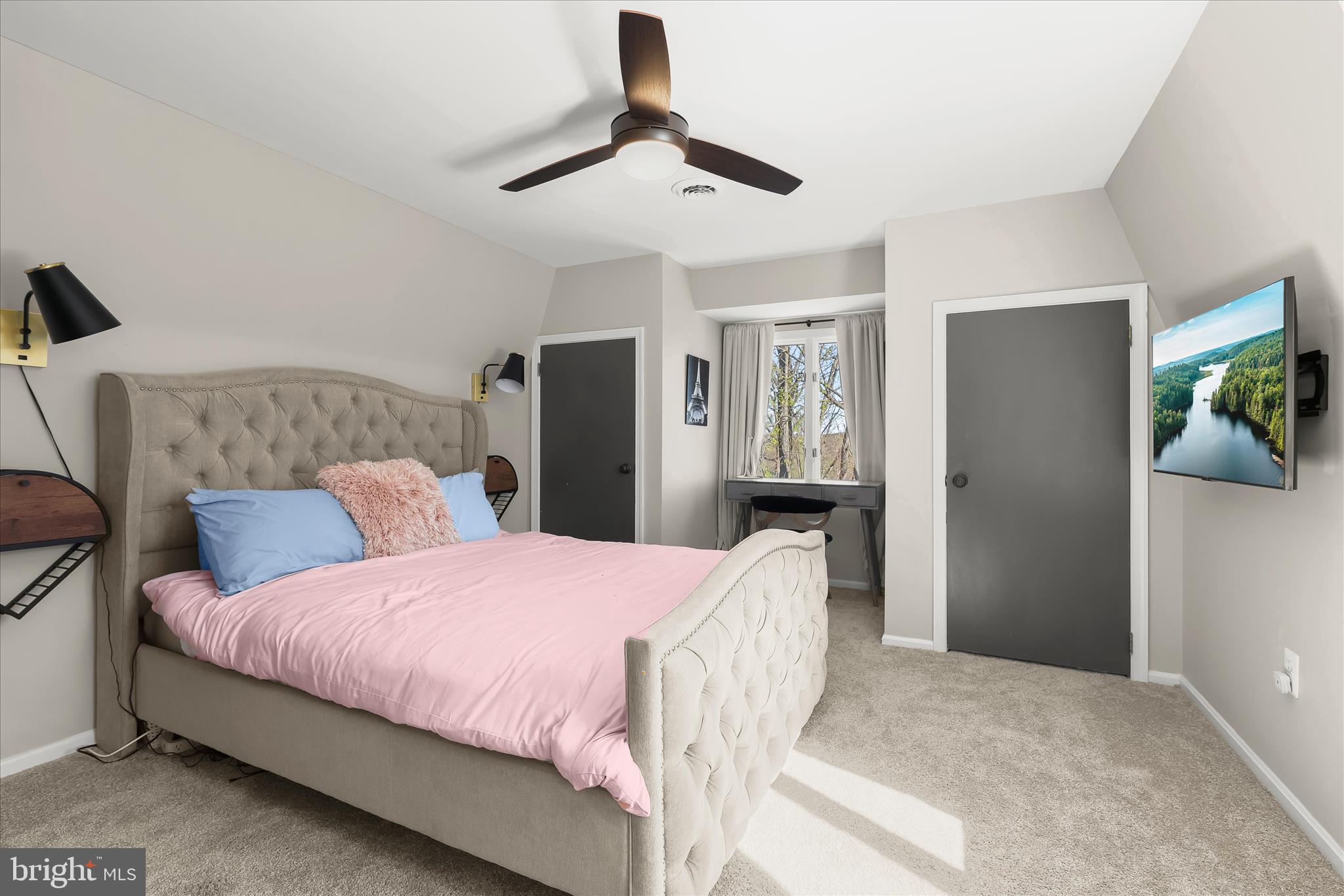 2102 Highland Ridge Drive Phoenix, MD 21131 - Photo 60 of 95 a bedroom with a bed and a chandelier