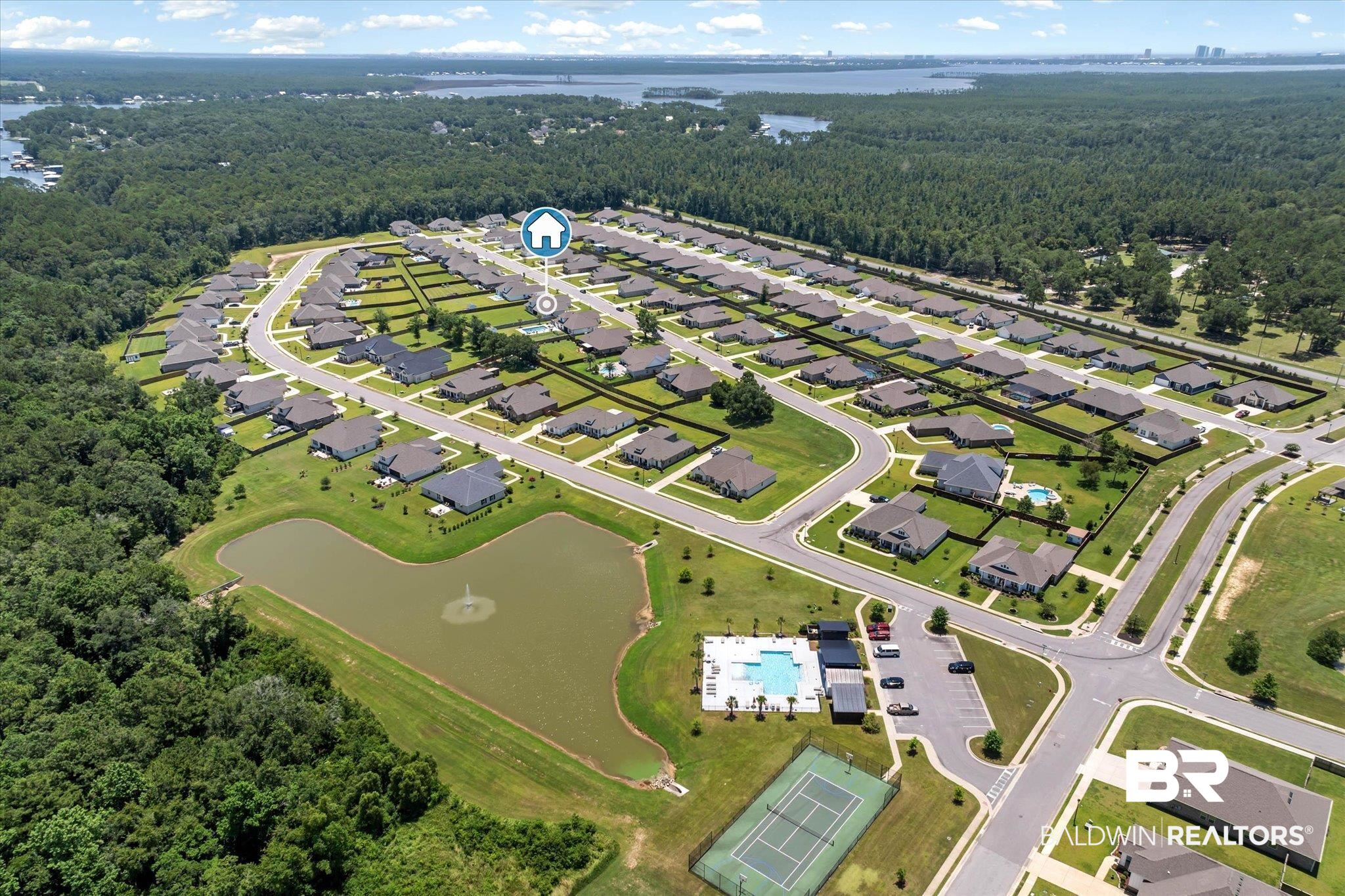 23523 Travis Stock Street Foley, AL 36535 - Photo 36 of 45 Aerial perspective showcasing a residential community with numerous single-family homes