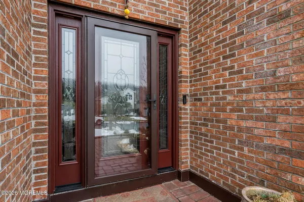 a view of a wooden door