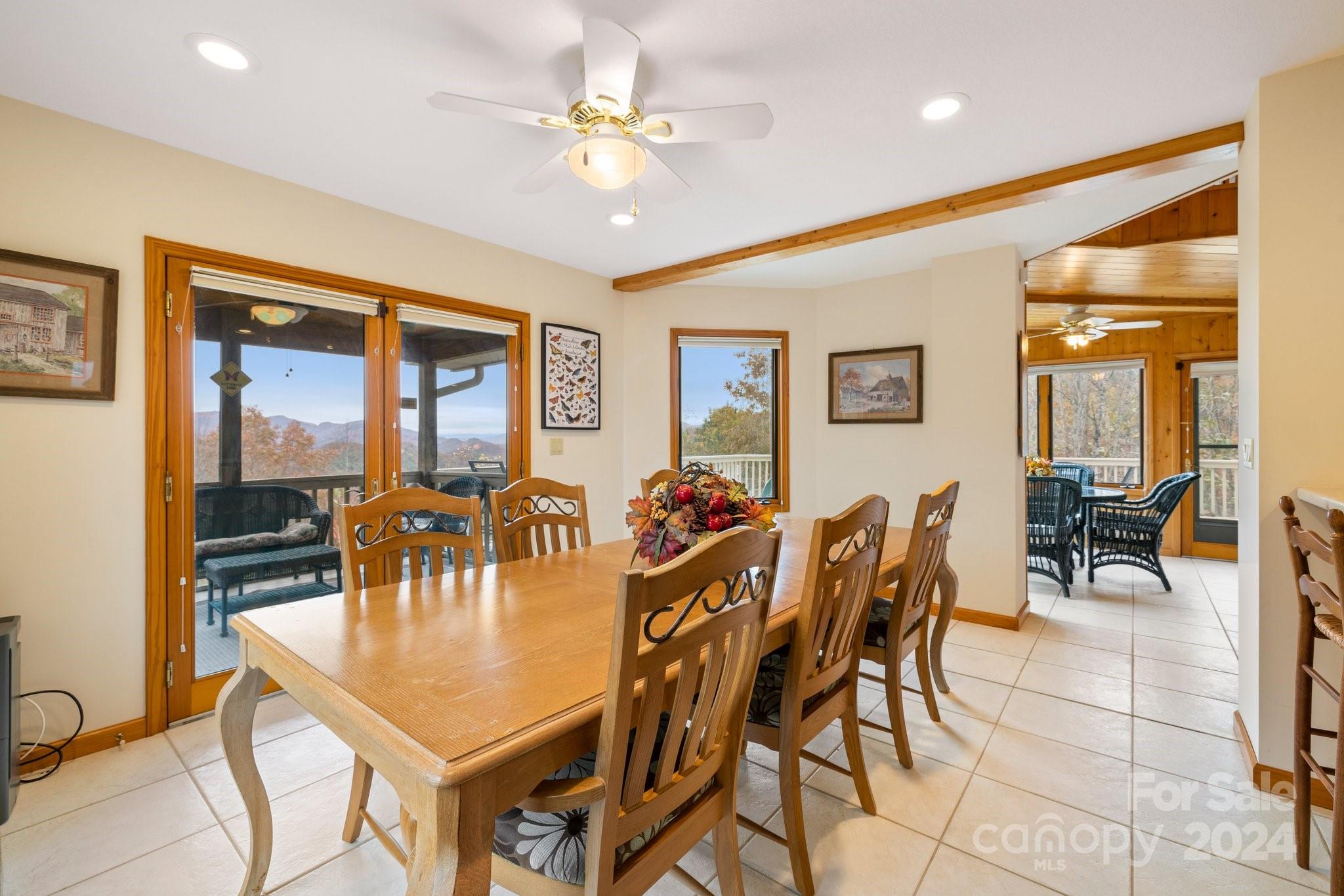 425 Turkey Run Bryson City, NC 28713 - Photo 14 of 47 a view of a dining room with furniture and chandelier