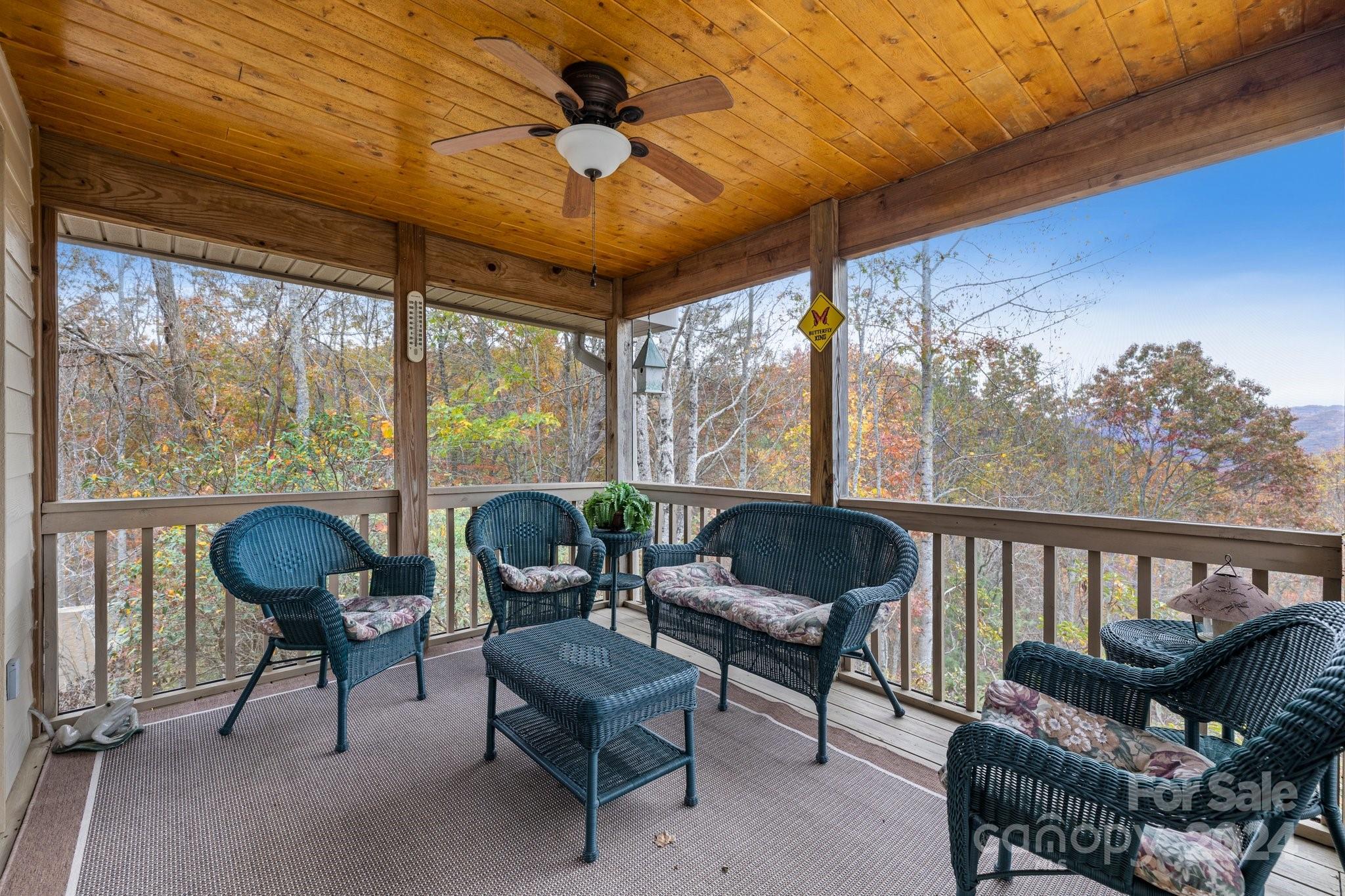 425 Turkey Run Bryson City, NC 28713 - Photo 21 of 47 a living room with furniture and a large window