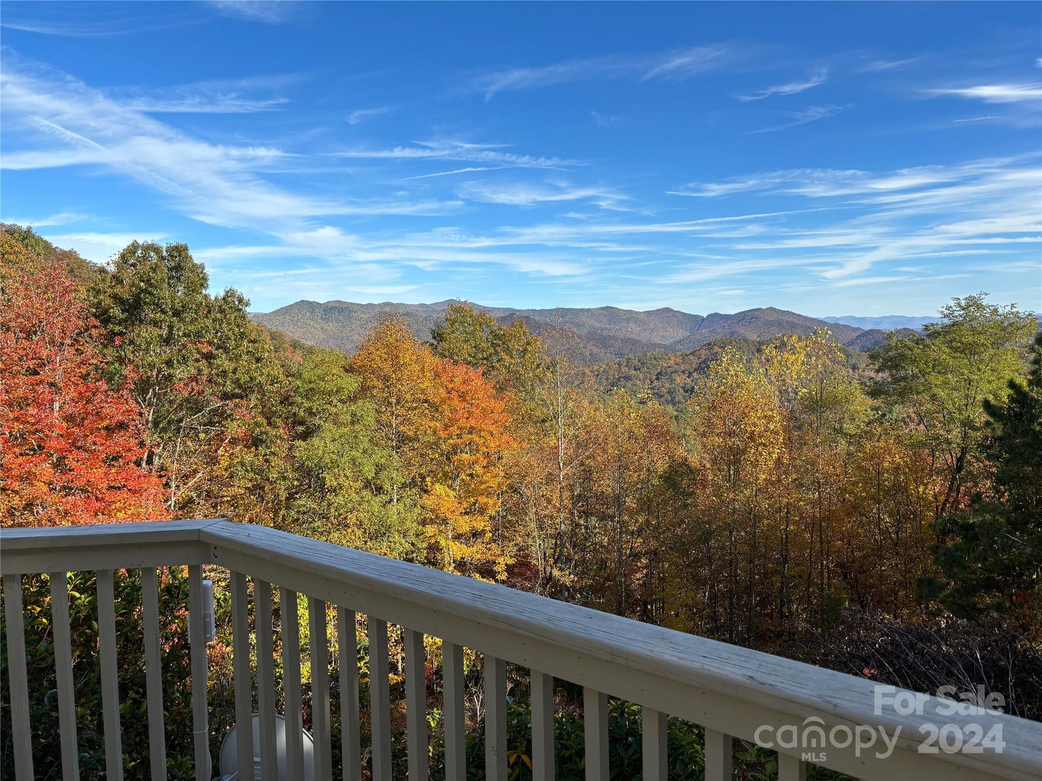 425 Turkey Run Bryson City, NC 28713 - Photo 3 of 47 a view of a mountain from a balcony
