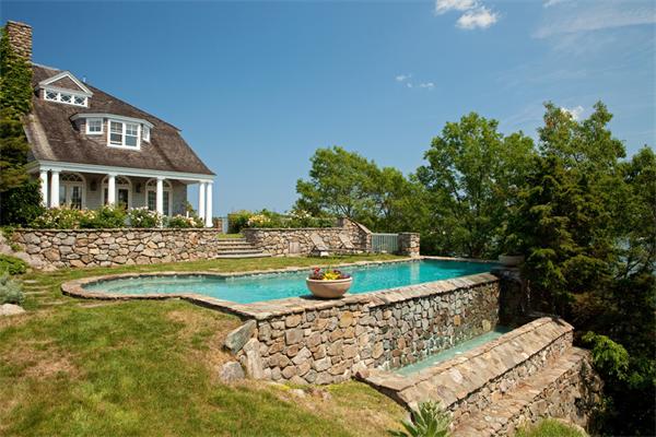 63 Nichols Road Cohasset, MA 02025 - Photo 15 of 22 a view of a house with swimming pool and a yard