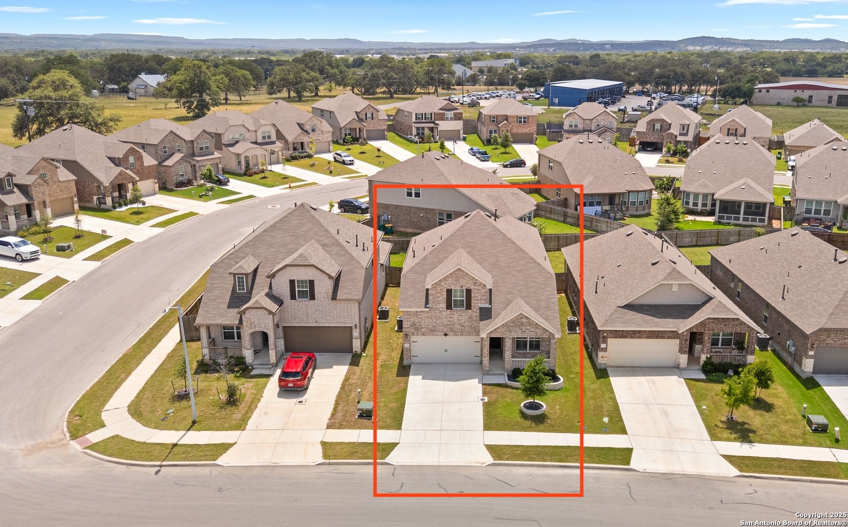 353 Aberdeen Boerne, TX 78015 - Photo 35 of 36 an aerial view of residential houses with outdoor space