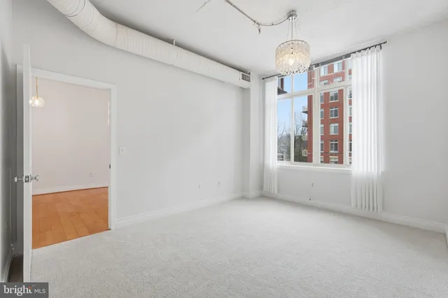 a view of a building from a balcony