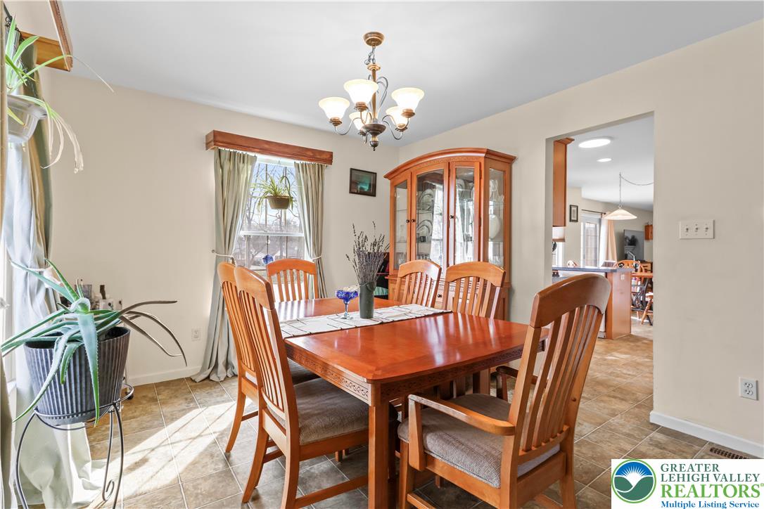 1712 9th Street Bethlehem, PA 18020 - Photo 13 of 38 a dining room with furniture a chandelier and wooden floor