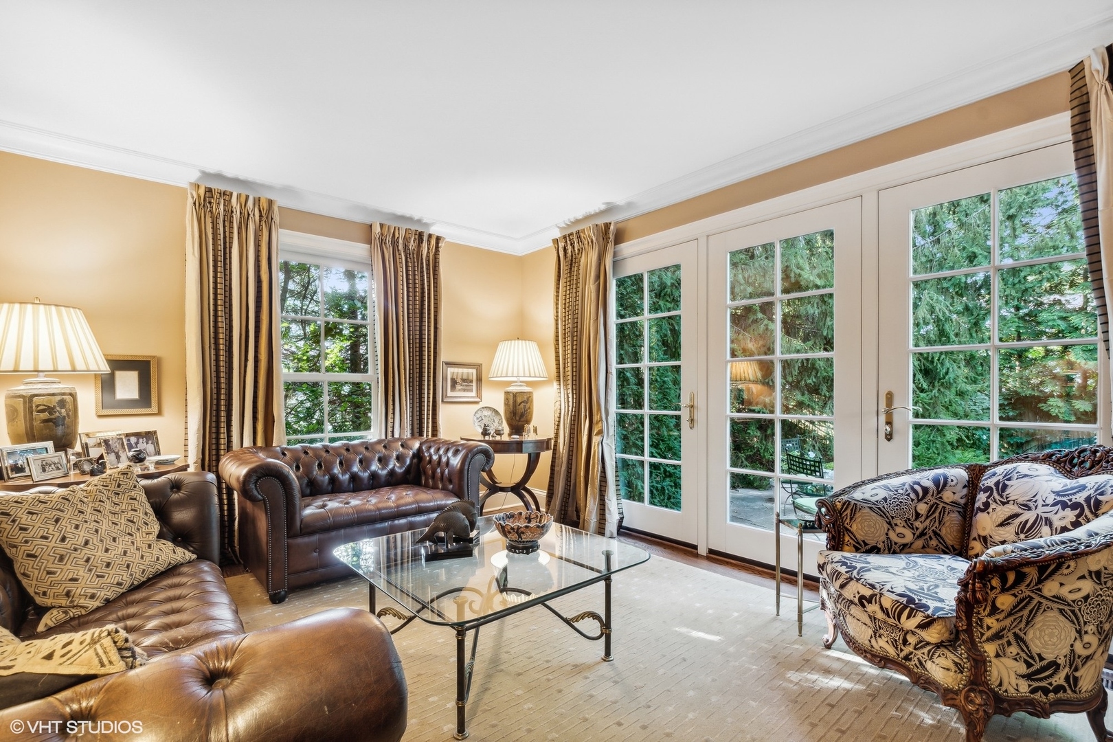 796 East Deerpath Road Lake Forest, IL 60045 - Photo 16 of 60 a living room with furniture and large windows