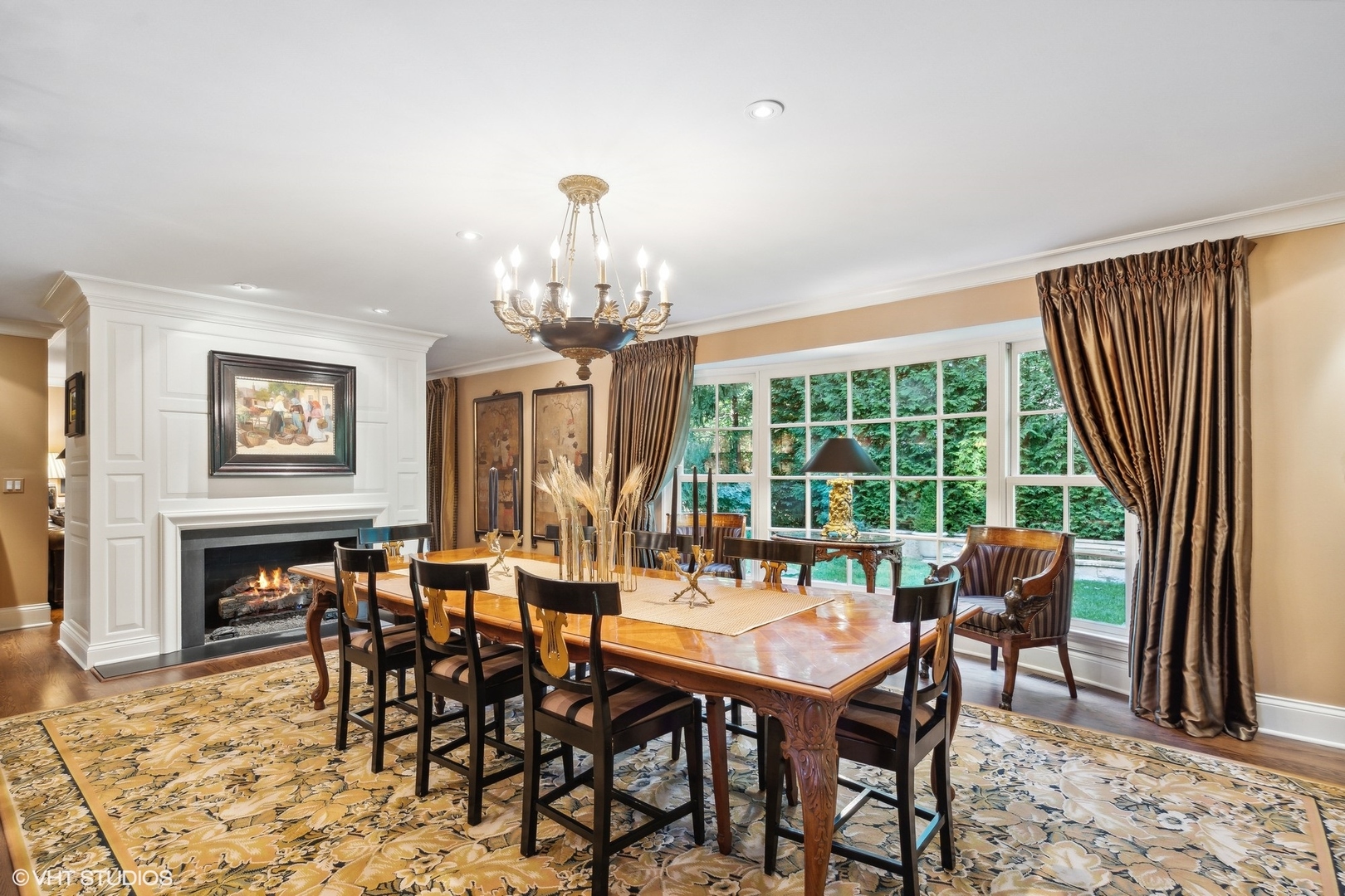 796 East Deerpath Road Lake Forest, IL 60045 - Photo 17 of 60 a view of a dining room with furniture window and outside view