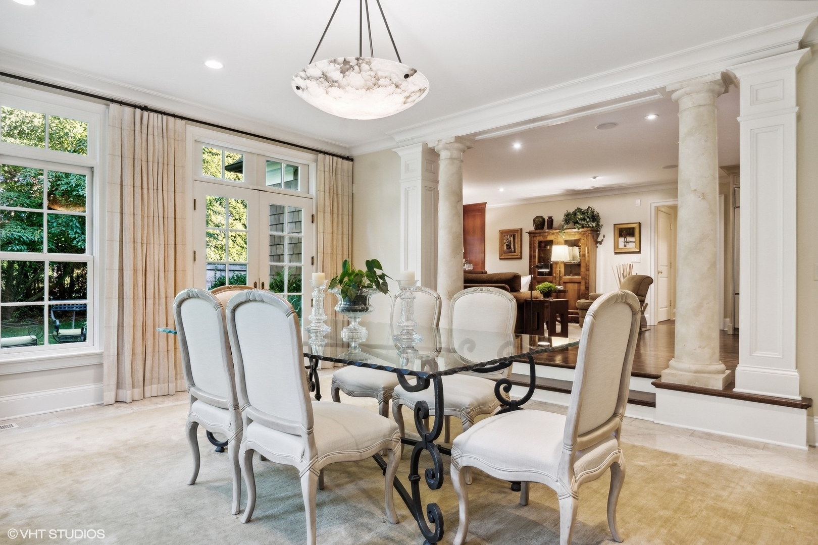 796 East Deerpath Road Lake Forest, IL 60045 - Photo 23 of 60 a view of a dining room with furniture window and outside view