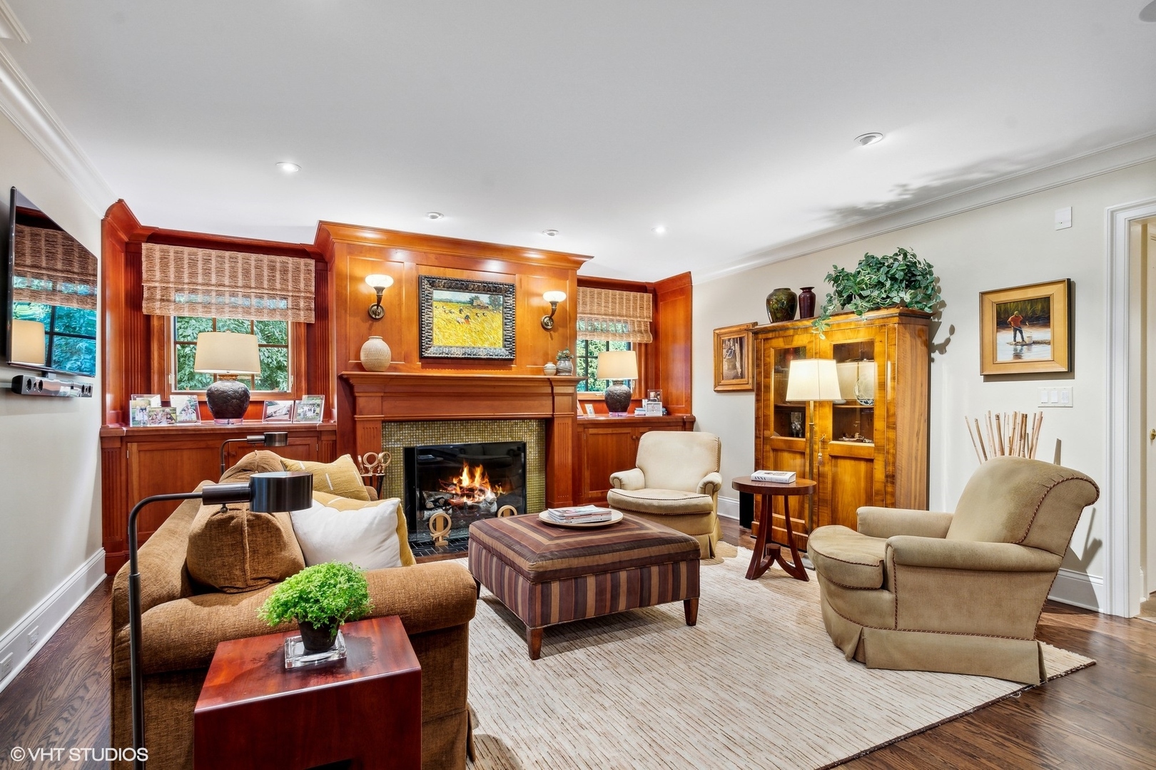 796 East Deerpath Road Lake Forest, IL 60045 - Photo 28 of 60 a living room with furniture fireplace and a large window