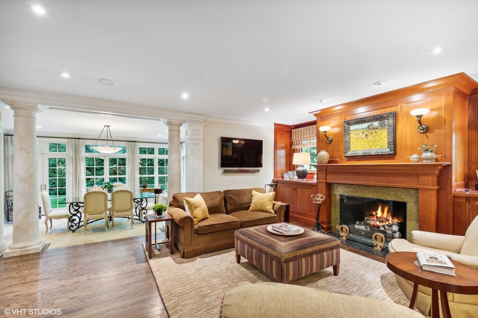 796 East Deerpath Road Lake Forest, IL 60045 - Photo 29 of 60 a living room with furniture large window and a fireplace