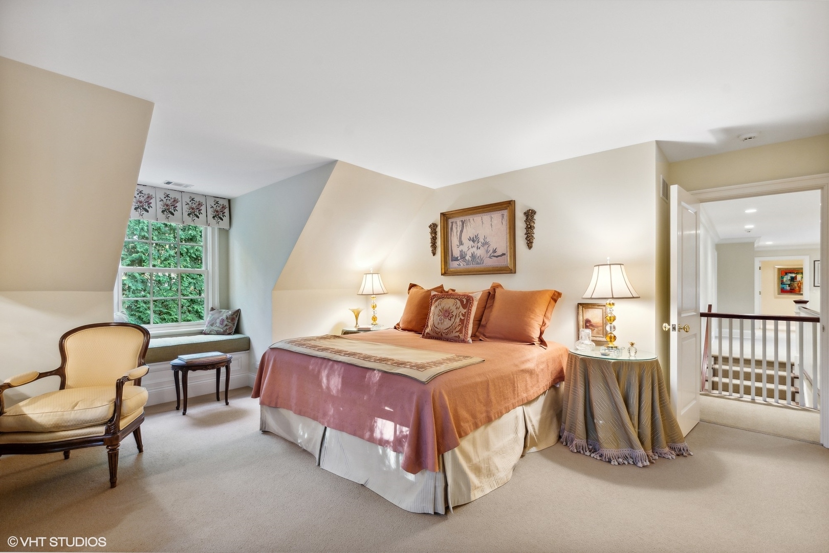 796 East Deerpath Road Lake Forest, IL 60045 - Photo 49 of 60 a bedroom with a bed and a chair