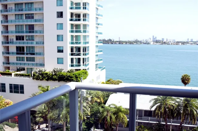a view of a city from a balcony