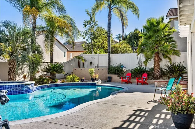 a view of a backyard with a patio