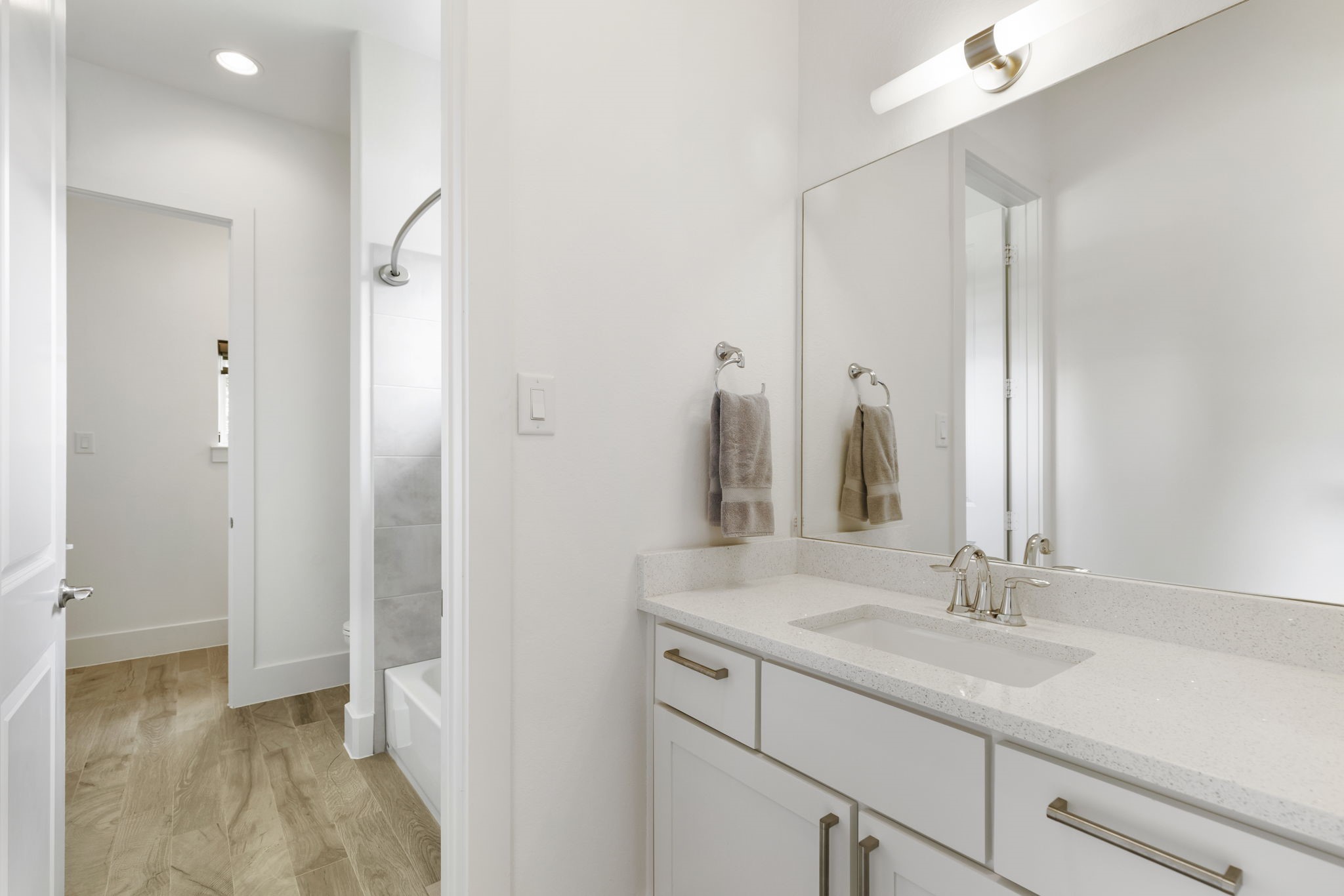 3918 Almond Court Spring, TX 77386 - Photo 26 of 42 a bathroom with a sink and a mirror