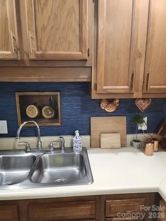 a kitchen sink with a stove