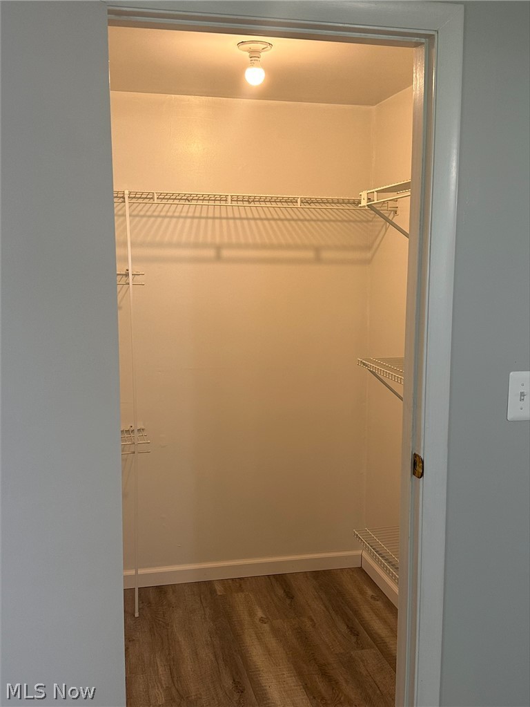 1001 Keefer Road Girard, OH 44420 - Photo 12 of 42 Walk in closet master bedroom with dark wood-type flooring