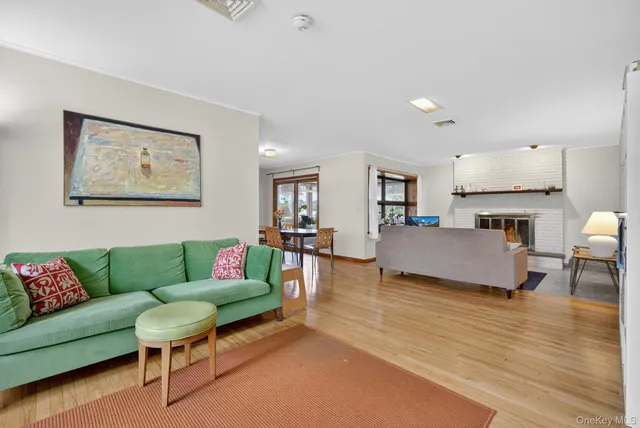 a living room with furniture and a couch